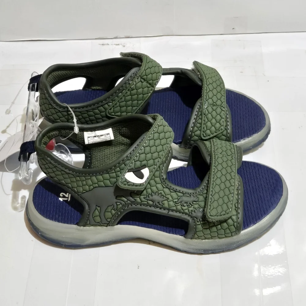 Dinosaur Green Light‎ Up Outsole Kids Sandals
